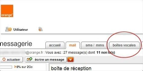 boite vocale orange numero